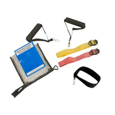 CanDo Adjustable Exercise Band Kit - 2 band, Choose Difficulty