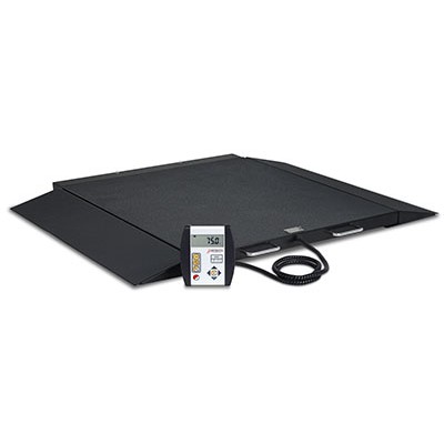 Detecto, Wheelchair Scale, Portable, Digital, 1000 lb x .2 lb / 450 kg x .1 kg