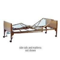 Show product details for Invacare Manual Bed Single Crank with Half-Rails & Mattress