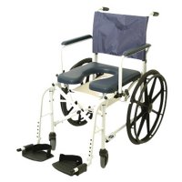 Show product details for Invacare Mariner Rehab Shower Commode Chair with 24" Wheels and 18" Wide Seat