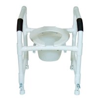 Show product details for 3 in 1 Commode (Fixed Height) 12 qt. Pail, Deluxe Elongated Open Front Seat