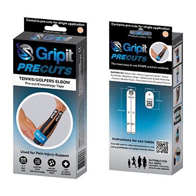 Gripit PRECUT- Golfers/ Tennis Elbow , Choose Color