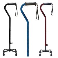 Show product details for Small Base Quad Cane with Gel Grip Handle