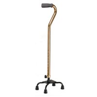 Show product details for Quad Cane Small Base, Adjustable, Bronze