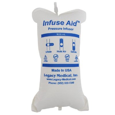 Infuse Aid Pressure Infusor 1000mL, Bag Only, 24/case