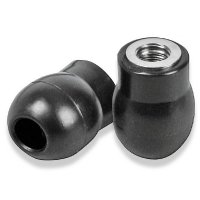 Show product details for Black Eartips with Metal Insert - Two Sizes