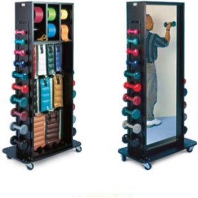 Weights/Dumbbell Rack with 16 Weights, 5 REP Bands and 20 Dumbbells