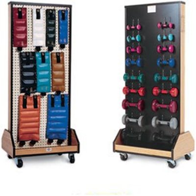 Weights/Dumbbell Rack with 16 Leg/Wrist Weights and 20 Dumbbells