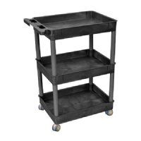 Show product details for 3 Shelf Black Utility Cart