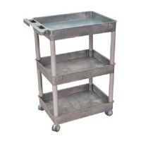 Show product details for 3 Shelf Gray Utility Cart