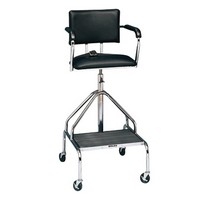 Show product details for Adjustable high-boy whirlpool chair with belt, 3" casters