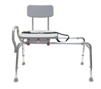 Show product details for Snap-N-Save Plastic Sliding Transfer Bench with Swivel Seat