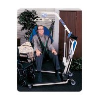 Invacare Divided Leg Sling with Headrest - Medium Solid Fabric