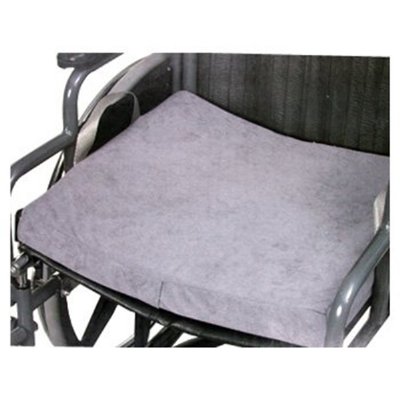 Gel Wheelchair Cushion - 16 Wide x 18 Deep x 2 High - Gray Velour Cover