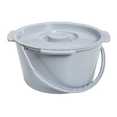 Drive Medical Commode Bucket with Handle and Cover, 7.5 qt.