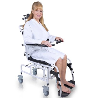 Reclining Shower Commode Transport Chair